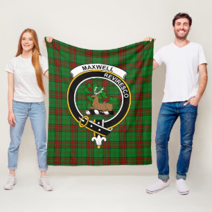 Clan Maxwell Hunting Tartan Plaid Fleece Blanket