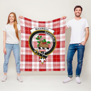 Clan Maxwell Plaid Tartan Plaid Fleece Blanket