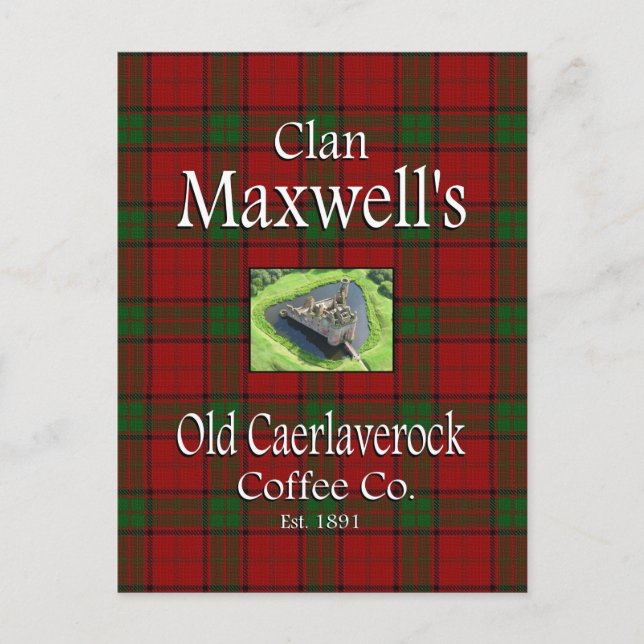 Clan Maxwell's Old Caerlaverock Coffee Co. Postcard (Front)