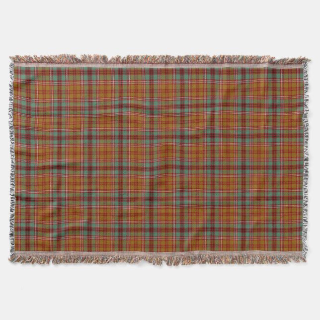 Clan McCall Tartan Throw Blanket (Front)