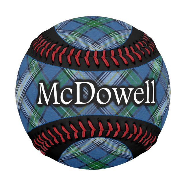 Clan McDowell MacDowall Scottish Tartan Baseball (Front)