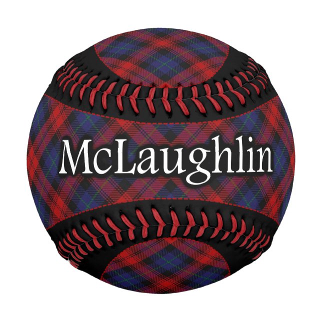 Clan McLaughlin MacLachlan Scottish Tartan Baseball (Front)