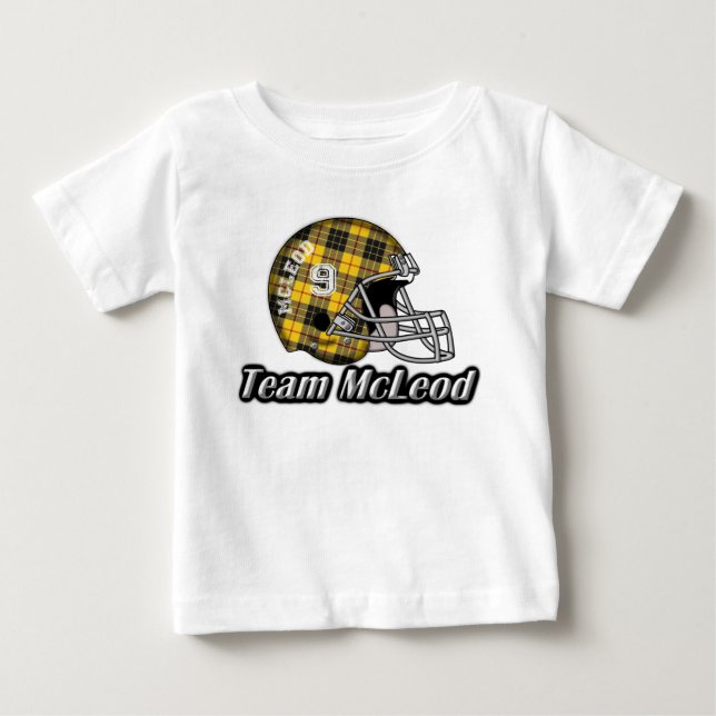 Clan McLeod MacLeod Tartan Team Football Helmet Baby T-Shirt (Front)