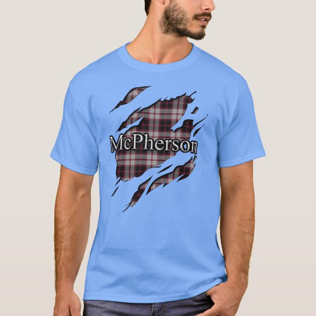 Clan McPherson MacPherson Tartan Spirit T-Shirt (Front)