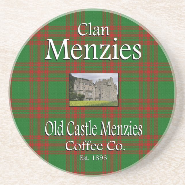Clan Menzies Old Castle Menzies Coffee Co. Coaster (Front)