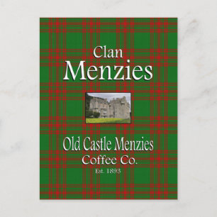 Clan Menzies Old Castle Menzies Coffee Co. Postcard