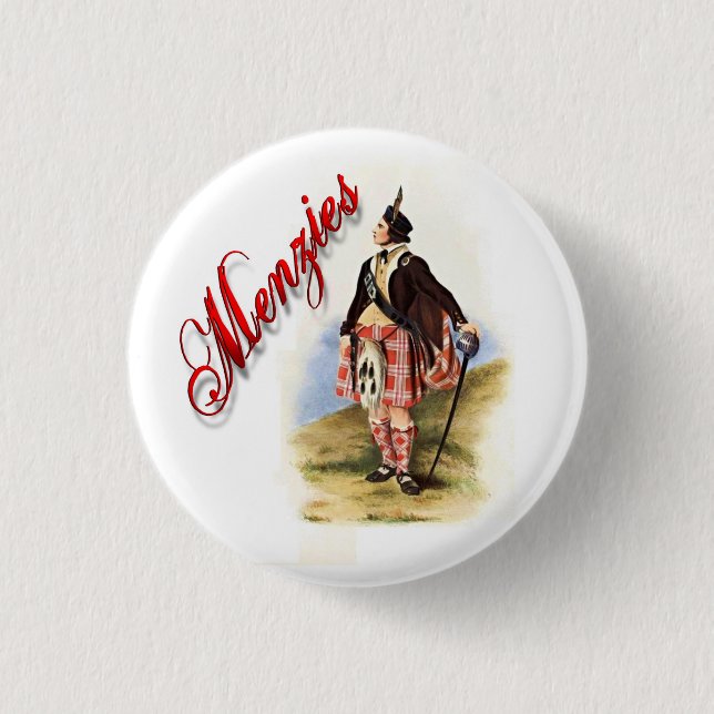 Clan Menzies Scottish Dream Button (Front)
