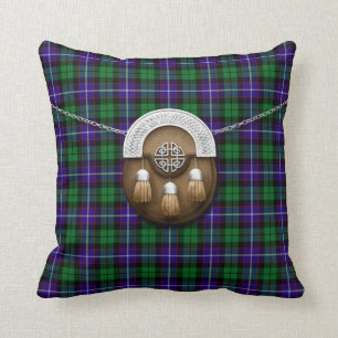 Clan Mitchell Tartan And Sporran Cushion