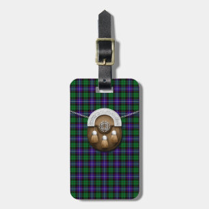Clan Mitchell Tartan And Sporran Luggage Tag