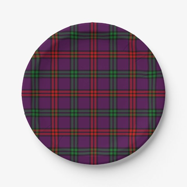 Clan Montgomery Tartan Paper Plate (Front)