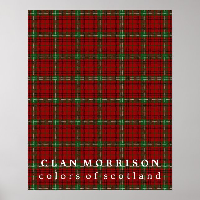 Clan Morrison Colours of Scotland Tartan Poster (Front)