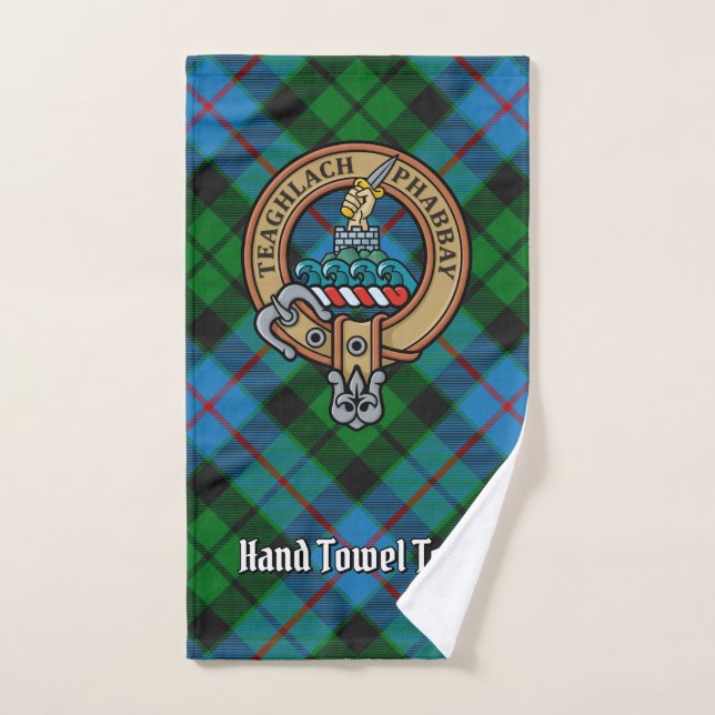 Clan Morrison Crest over Hunting Tartan Bath Towel Set (Hand Towel)