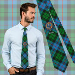 Clan Morrison Crest over Hunting Tartan Tie<br><div class="desc">Clan Morrison crest badge surrounded by a strap and buckle over hunting tartan background. Custom text.</div>
