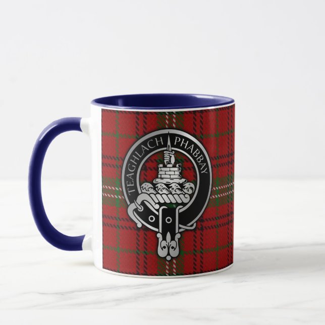 Clan Morrison Crest & Tartan Mug (Left)
