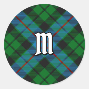 Clan Morrison Hunting Tartan Classic Round Sticker