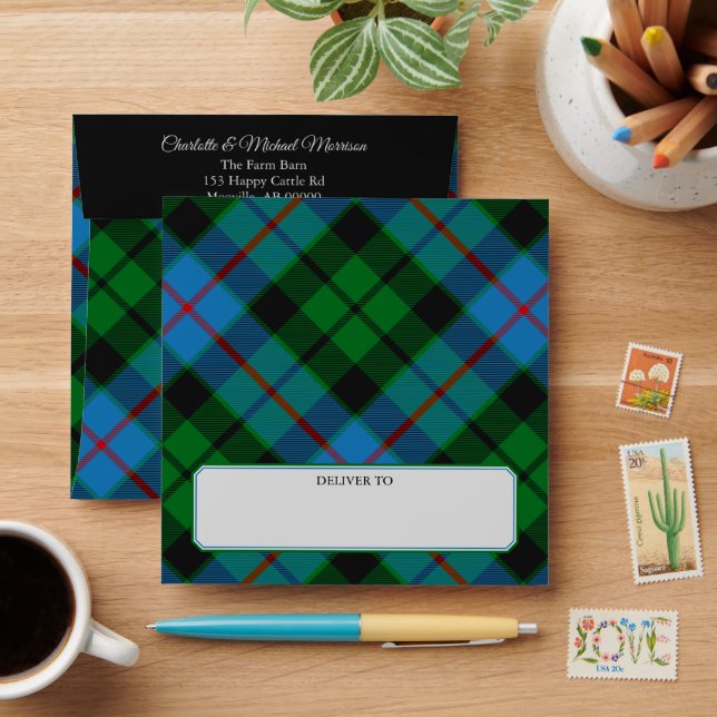 Clan Morrison Hunting Tartan Envelope (Desk)