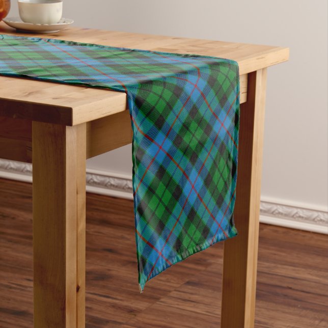 Clan Morrison Hunting Tartan Table Runner (In Situ)