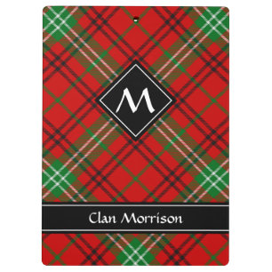 Clan Morrison Red Tartan Clipboard