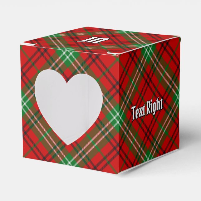 Clan Morrison Red Tartan Favour Box (Front Side)