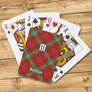 Clan Morrison Red Tartan Playing Cards