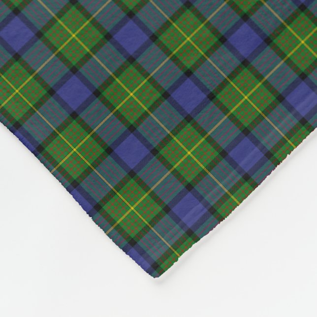 Clan Muir Tartan Fleece Blanket (Corner)