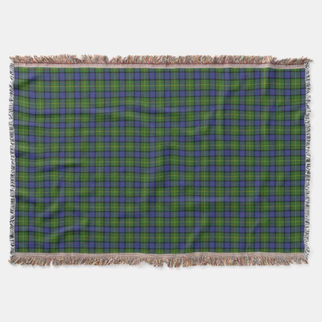 Clan Muir Tartan Throw Blanket (Front)