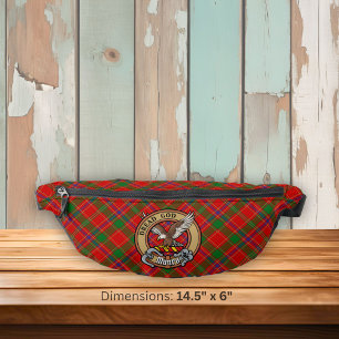 Clan Munro Crest over Tartan Bum Bags