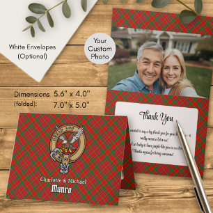 Clan Munro Crest over Tartan Invitation