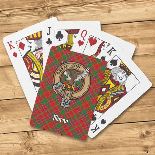 Clan Munro Crest over Tartan Playing Cards