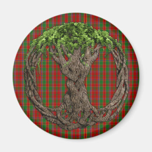 Clan Munro Tartan And Celtic Tree Of Life Magnet