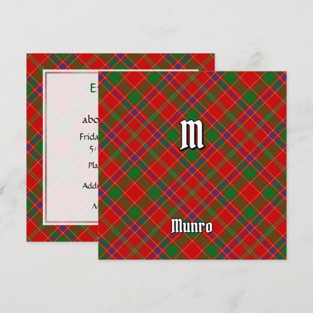 Clan Munro Tartan Invitation (Front/Back)