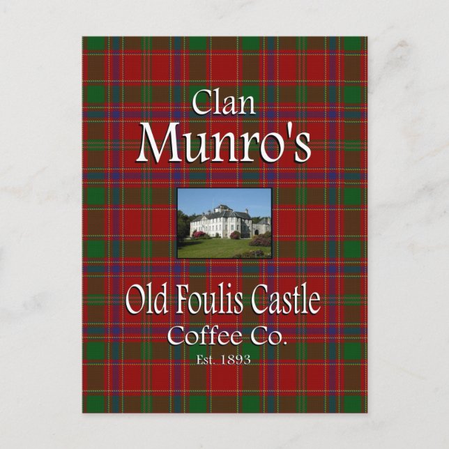 Clan Munro's Old Foulis Castle Coffee Co. Postcard (Front)