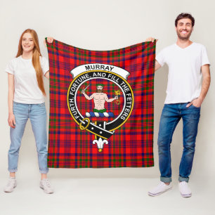 Clan Murray of Tulloch Tartan Plaid Fleece Blanket