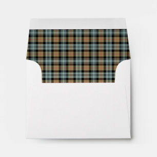 Clan Murray Weathered Tartan Tan and Black Plaid Envelopes