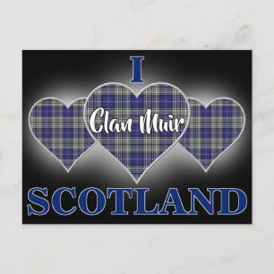 Clan Napier I Love Scotland Tartan Heart Postcard