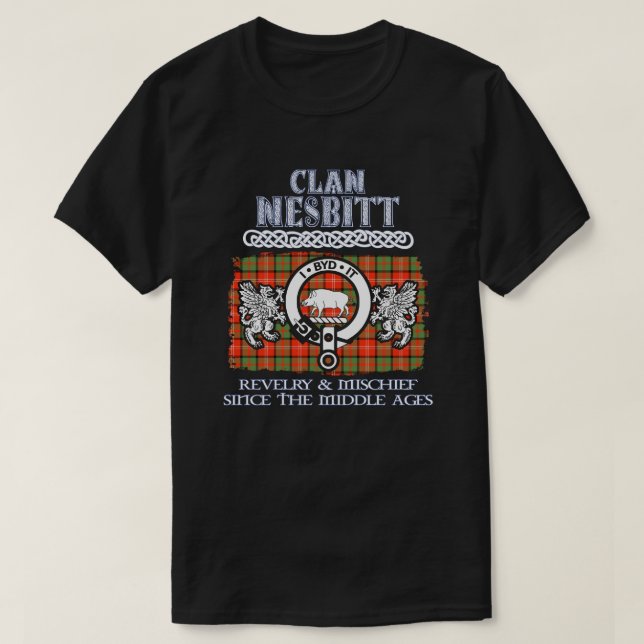Clan Nesbitt crest Scottish clans Scottish surname T-Shirt (Design Front)