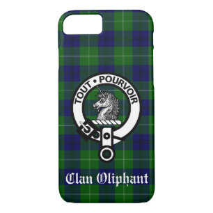 Clan Oliphant Crest Badge and Tartan Case-Mate iPhone Case