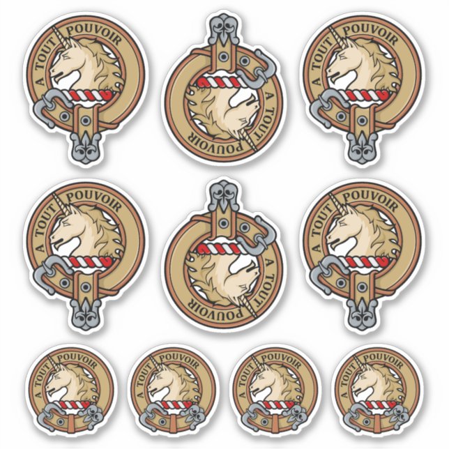 Clan Oliphant Crest Sticker Set (Front)