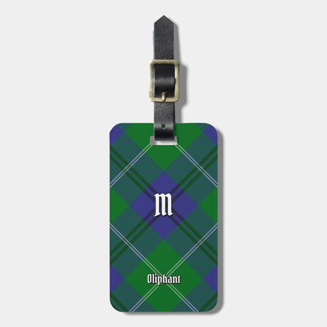 Clan Oliphant Tartan Luggage Tag (Front Vertical)