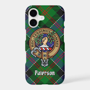 Clan Paterson Crest over Tartan