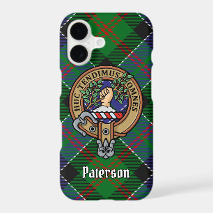 Clan Paterson Crest over Tartan