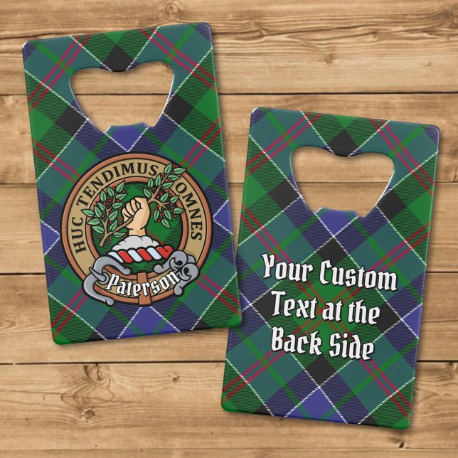 Clan Paterson Crest over Tartan (Creator Uploaded)