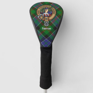 Clan Paterson Crest over Tartan Golf Head Cover