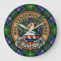 Clan Paterson Crest over Tartan