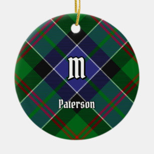 Clan Paterson Tartan Ceramic Tree Decoration