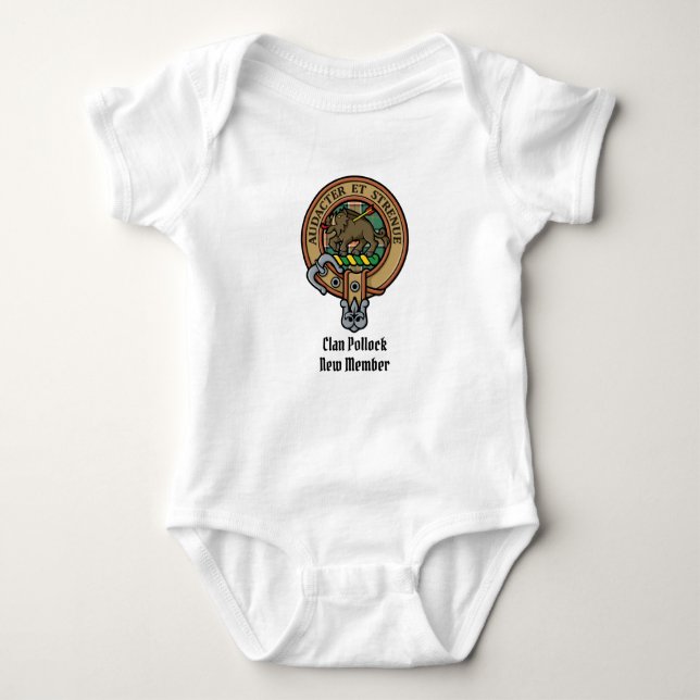 Clan Pollock Crest Baby Bodysuit (Front)