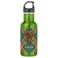 Clan Pollock Crest over Tartan