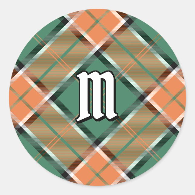 Clan Pollock Tartan Classic Round Sticker (Front)