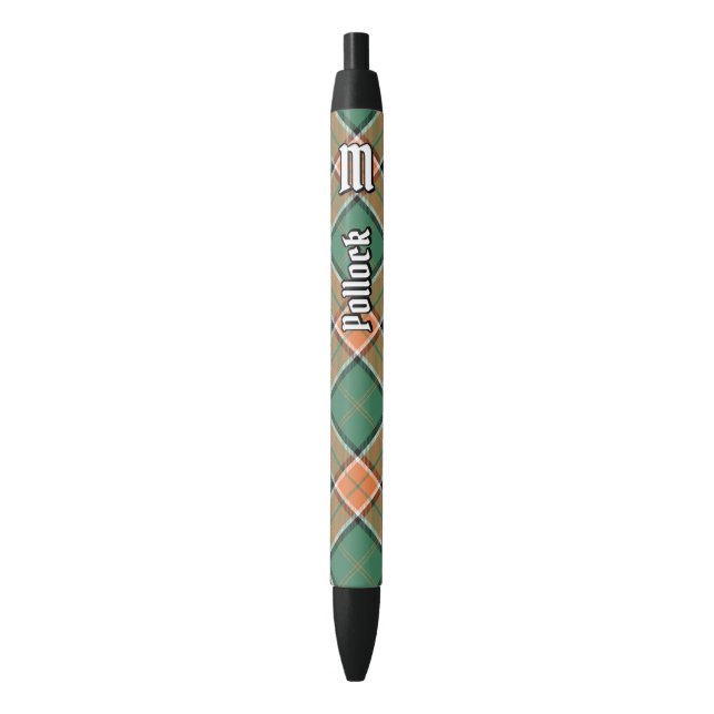 Clan Pollock Tartan Ink Pen (Front Vertical)