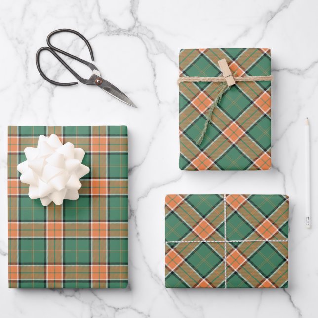 Clan Pollock Tartan Wrapping Paper Sheets (Front)